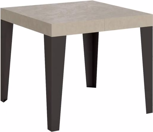 Tavolo allungabile Flaris Itamoby color cashmere e antracite L/P: 90 x 90 cm, estensibile fino a 246 cm