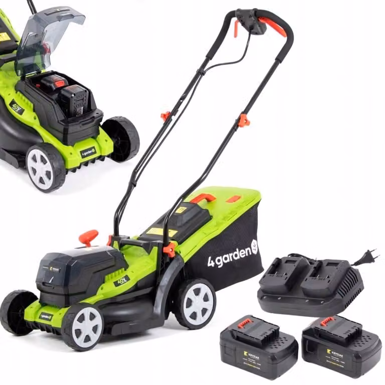 Tosaerba a batteria 2x20v con caricabatterie