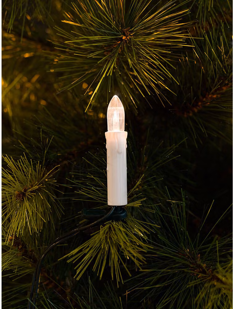 Konstsmide - Catena di alberi a LED, lampadine superiori, 25 diodi bianco caldo, 230V, per interni, cavo verde - 2038-010