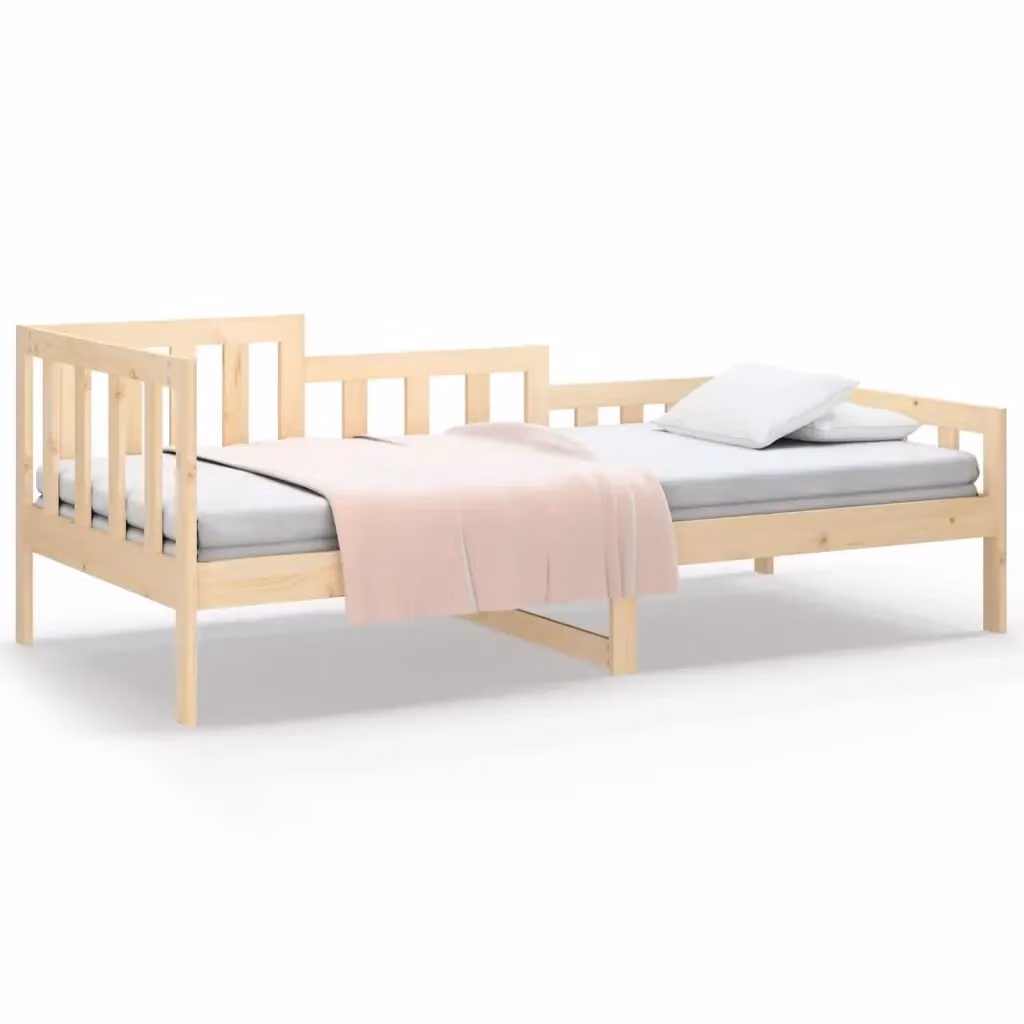 Dormeuse in legno massello di pino vidaXL senza materasso color beige L/P/H: 200 x 80 x 68,5 cm – 2