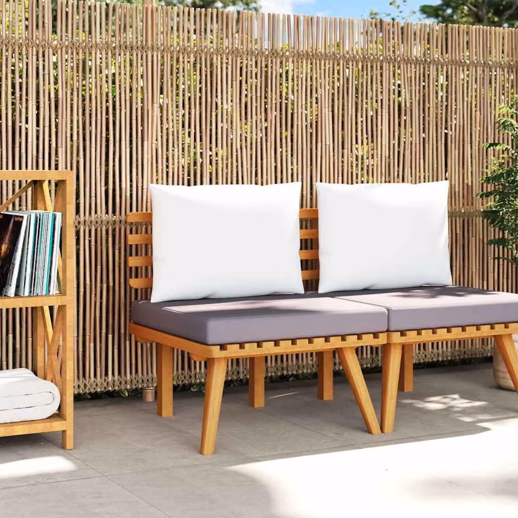 Sedia da giardino vidaXL in legno massello di acacia con cuscini rimovibili resistenti alle intemperie