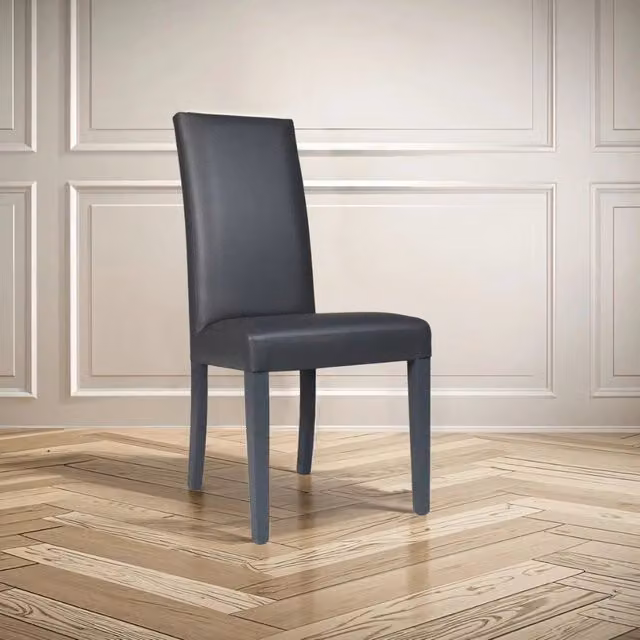 Set di 2 sedie Nancy Tezeta in ecopelle colore grigio antracite – 1