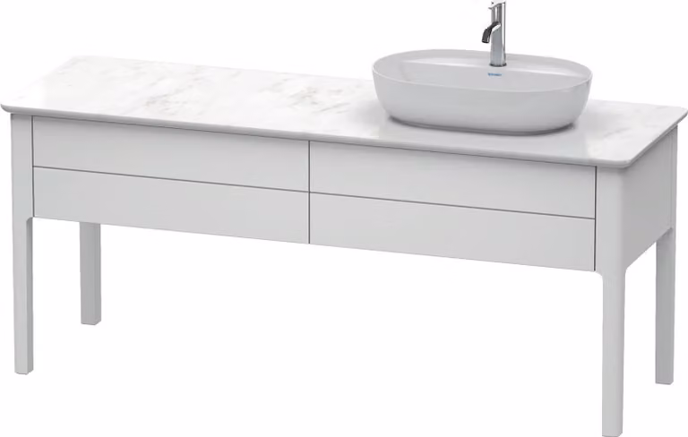 Duravit Luv bâti-support pour lavabo à poser, 1733 x 570 mm, 2 tiroirs, LU9563R3636, LU9563R3636