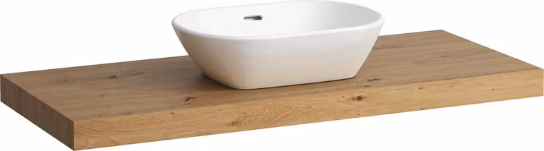 LAUFEN LANI Plan de toilette, une découpe au centre, 1185x495x65mm, H4046711122671, H4046711122671