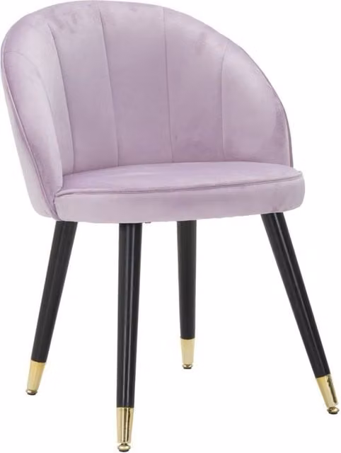 Sedia Loty Hobby Shop Solution in velluto rosa e oro per soggiorno e cucina L/P/H: 57 x 58 x 80 cm
