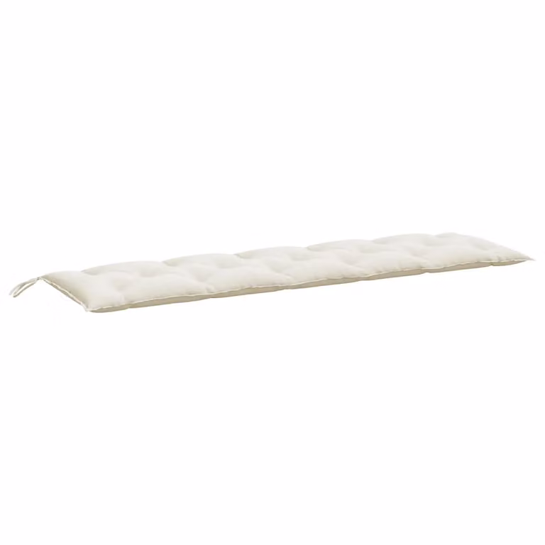 Cuscino Panca da Giardino Crema Mélange 180x50x7 cm in Tessuto