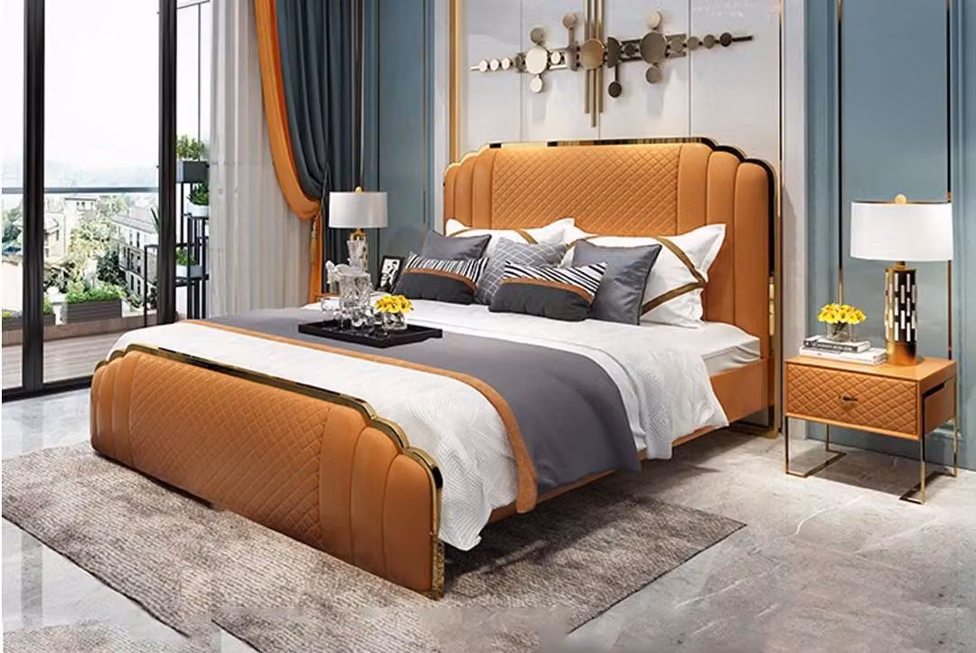 Bett Polster Design Luxus Doppel Hotel Betten Ehe Schlaf Zimmer 180x200cm