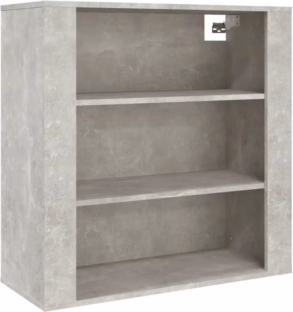 Mobile a parete HELLOSHOP26 in legno composito grigio cemento opaco L 80 cm x P 33 cm x H 80 cm