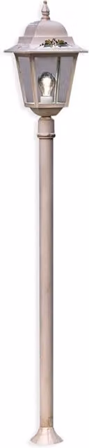 Palo Esterno Classico Gorizia Metallo E Ceramica Bianco Sfumato Oro 1 Luce E27