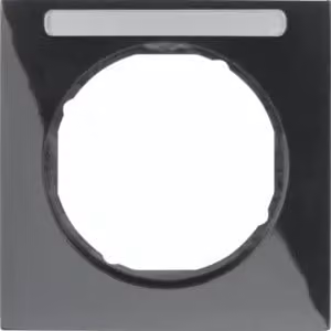 Berker 10112235 Cornice con campo di scrittura, nera lucida, Berker R.3