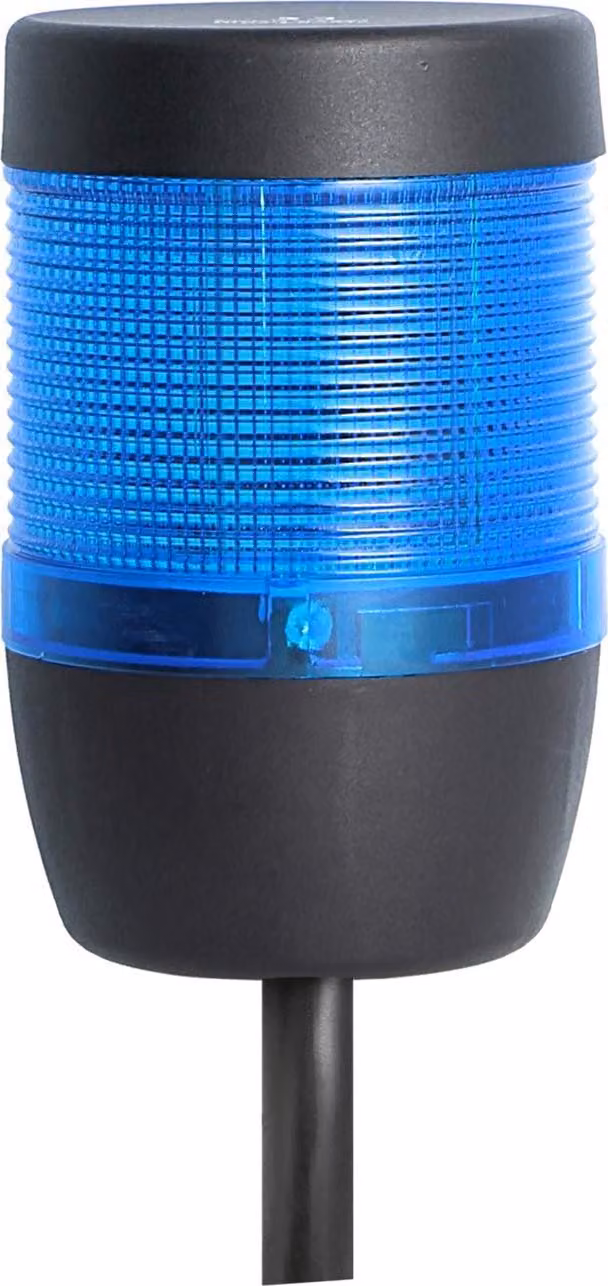 Colonna luminosa STEX24 blu, 70 mm, 24 V CA/CC, LED a luce fissa, cavo da 10,0 metri, SS70-OB1/24 131 Tecnica di collegamento: