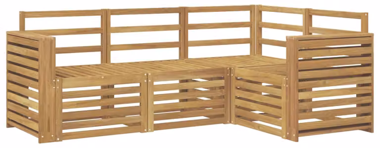 Set di mobili per divano, 4 pezzi, colore bianco, dimensioni 191 x 132,5 x 73 cm