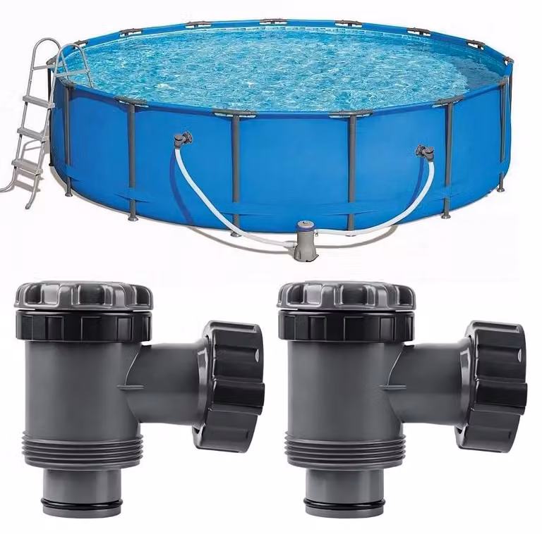 Solidchoice - Set di 2 valvole di intercettazione per piscine, diametro 38 mm
