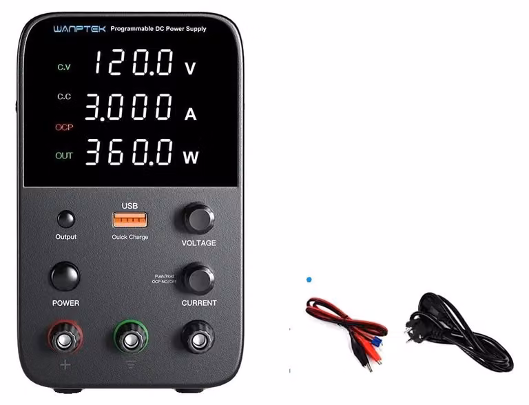 Alimentazione stabilizzata, tensione regolabile, protezione da sovracorrente, WPS 120V 3A 360W, spina EU 220V