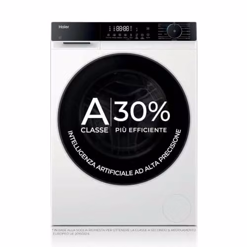 Haier X Serie 5 Lavatrice 8 Kg, 1400 Giri, Classe A-30%, Bianca