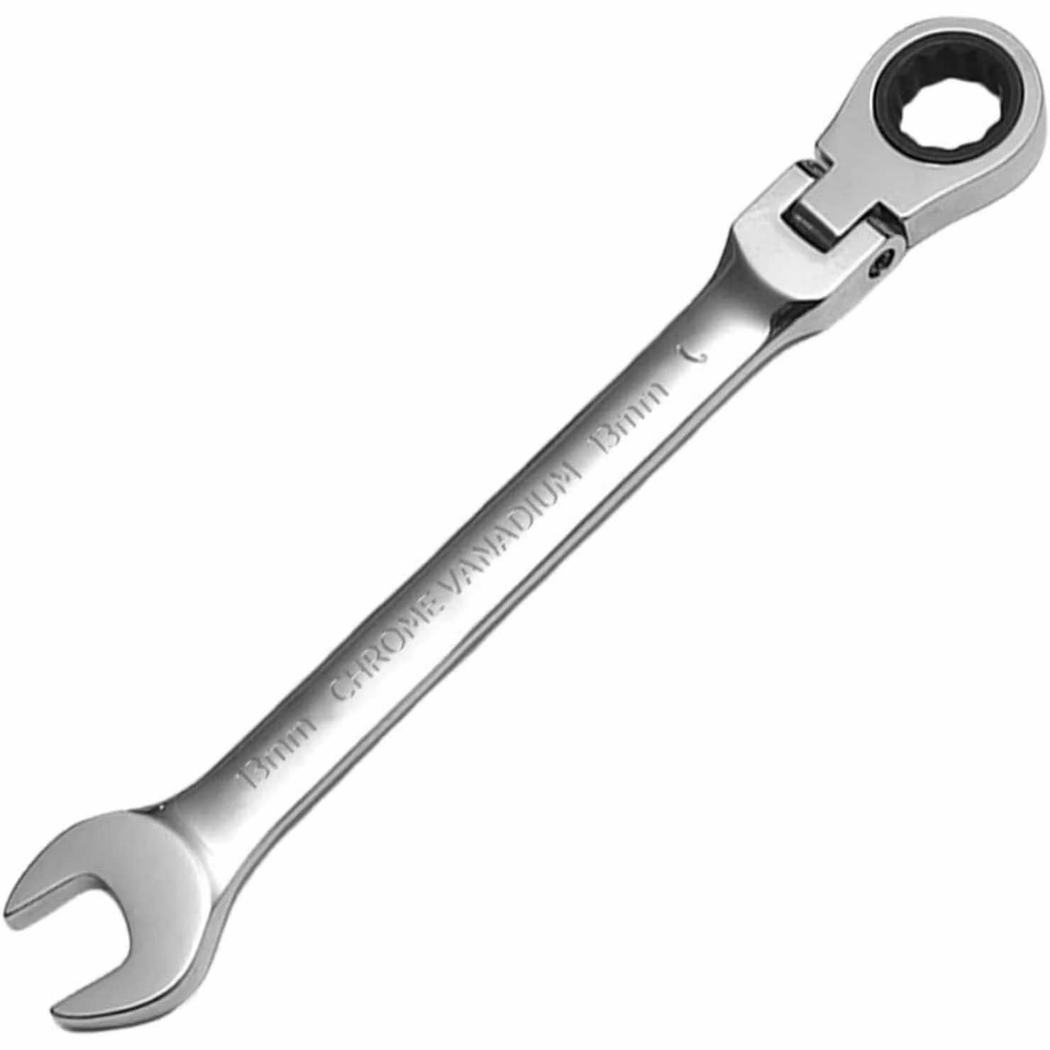 Chiave a cricchetto flessibile da 13 mm, 2-in-1, in acciaio CR-V forgiato, con angolo di testa regolabile