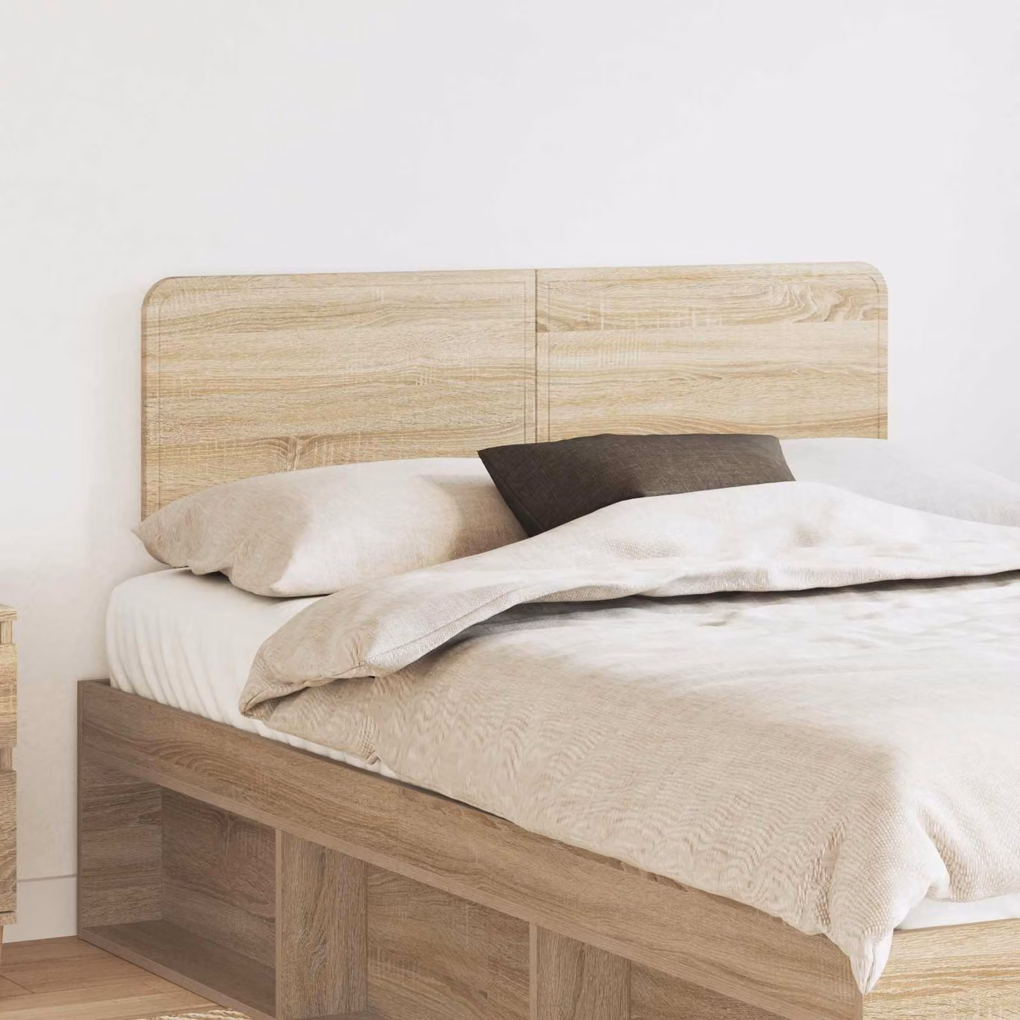 Testiera per letto moderna vidaXL in legno ingegnerizzato color rovere sonoma