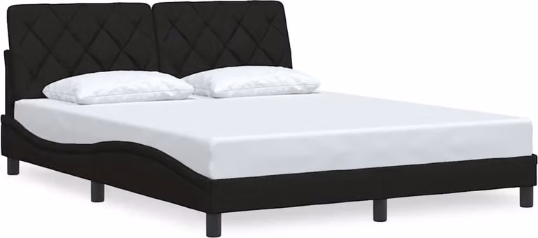 Struttura letto senza materasso nero 160x200 cm in tessuto