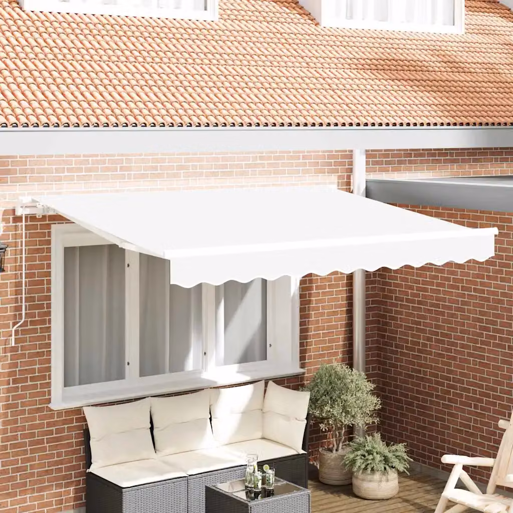 Telo di ricambio per tenda da sole vidaXL in poliestere, Bianco, 3 x 2,5 m