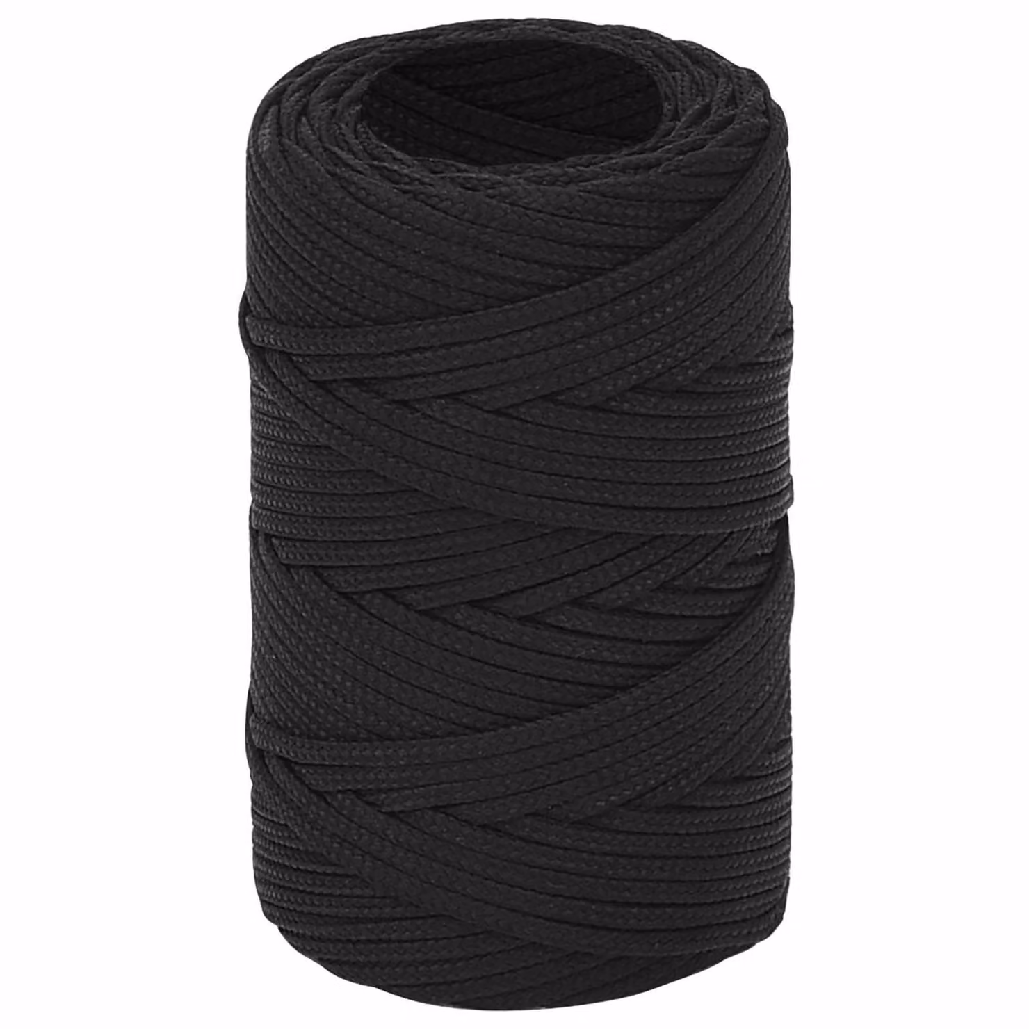 Corda multiuso vidaXL in plastica nera, diametro 2 mm, lunghezza 25 m, carico massimo 27 kg
