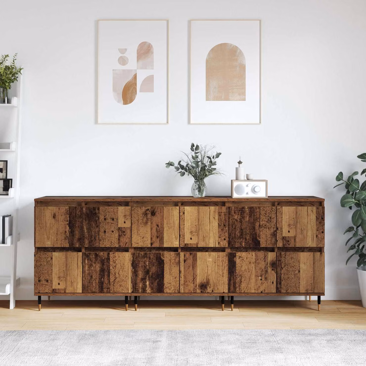 Armadio vidaXL in legno 3 pezzi marrone L: 60 cm, P: 35 cm, H: 70 cm – 1
