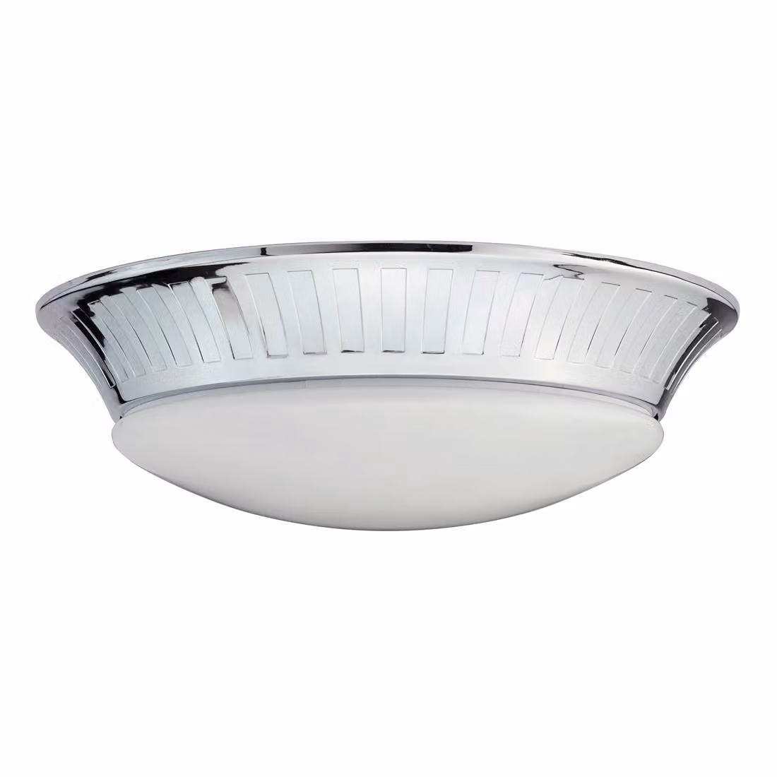 Plafoniera rotonda Whitby, cromo lucido e bianco, 1xGX53x9W, metallo, dimensioni: 12x39,2x39,2 cm, IP44, Elstead