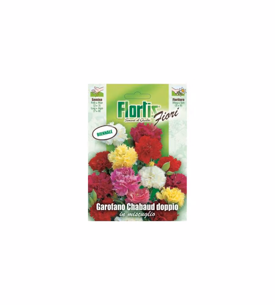 Flortis Semi di Garofano Chabaud Doppio Mix - Pronto per la semina