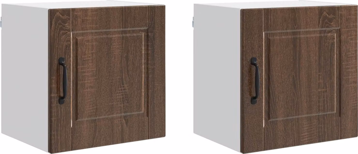 Armadietto a muro PORTO 2 pcs Rovere Marrone 40 x 31 x 40 cm
