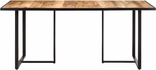Tavolo da Pranzo Rettangolare in Legno di Mango e Metallo Marrone vidaXL