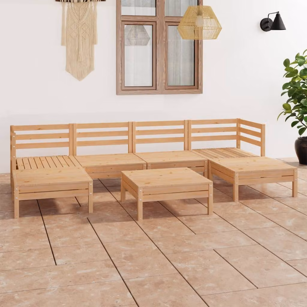 Maison Exclusive - Set da giardino 7 pezzi in legno massello di pino