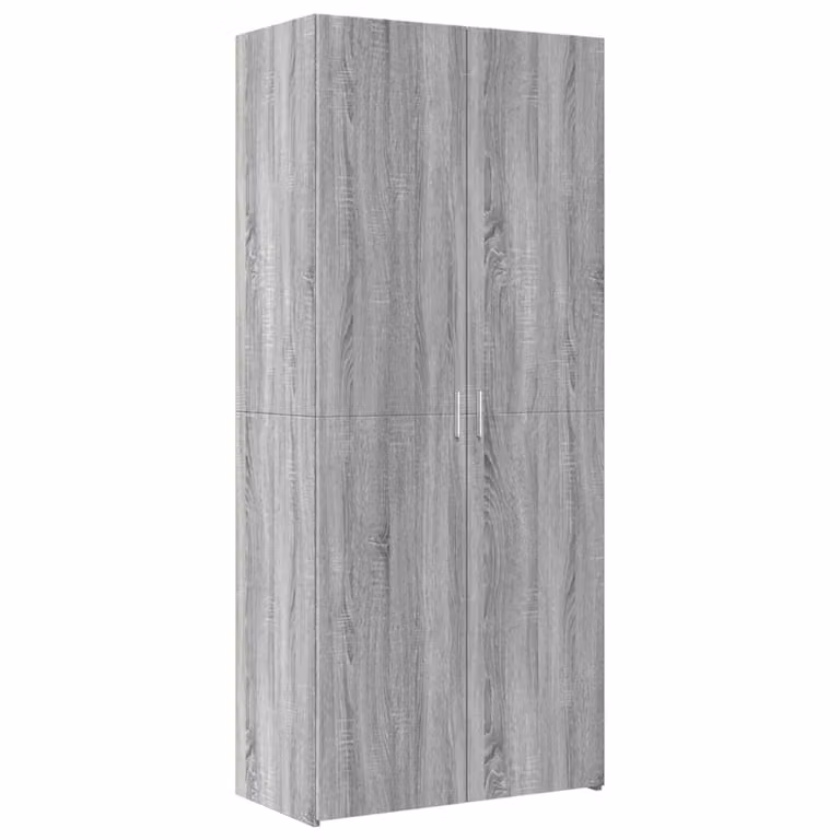 Credenza Grigio Sonoma 80x42,5x185 cm in Legno Ingegnerizzato