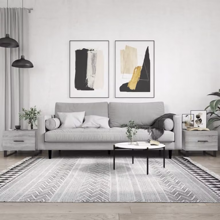 Maison Exclusive - Tavolini da salotto 2 pz. Grigio Sonoma 50x50x40 cm Materiale ligneo