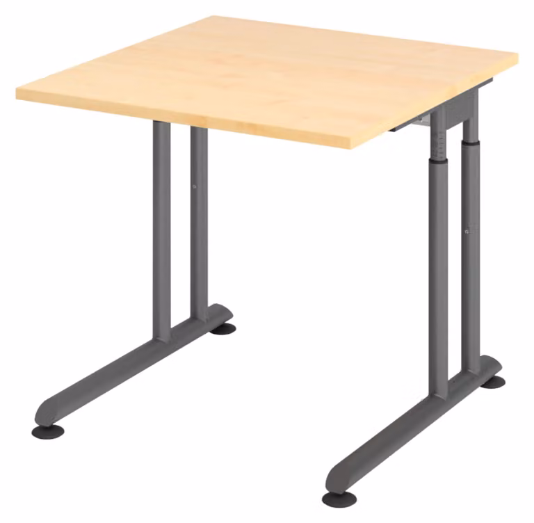 bümö Scrivania Serie-Z - Decorazione: acero, dimensioni: 80 x 80 cm, struttura: grafite
