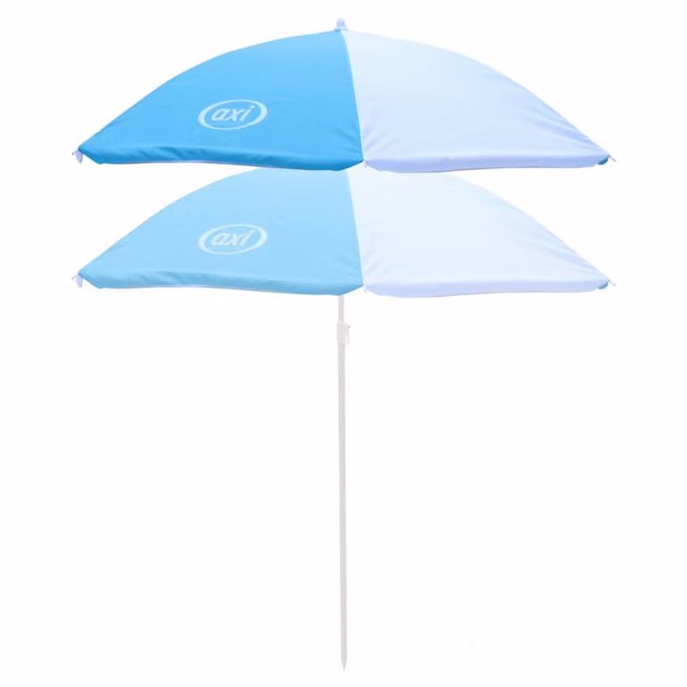 AXI Ombrellone ?125 cm per bambini in blu e bianco | Compatibile con i tavoli da picnic AXI, tavoli da acqua e sabbiere