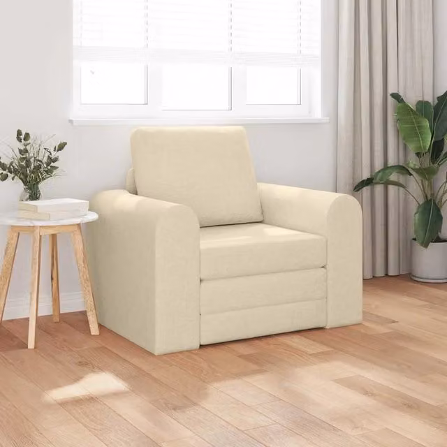 Divano letto-Sofa Letto-Daybed Crema 98 x 71 x 83 cm Tessuto