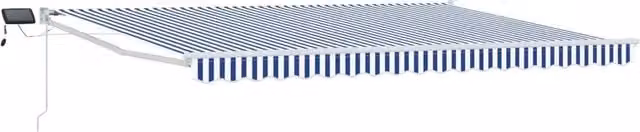 Tenda da Sole | Tenda retrattile manuale con LED Blu e Bianco 4 ¡Á 3 m
