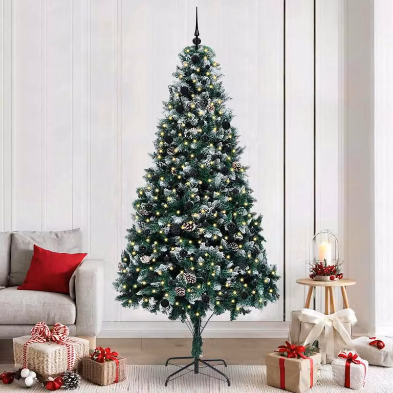 Maison Exclusive - Albero di Natale artificiale con 300 LED e supporto, verde, 240 cm