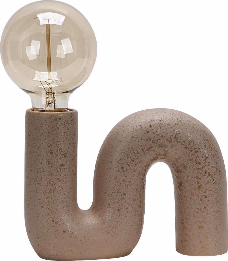 Luxus Europe - Lampada da tavolo Berlin marrone - Lampada da tavolo in Vetroceramica di design per interni