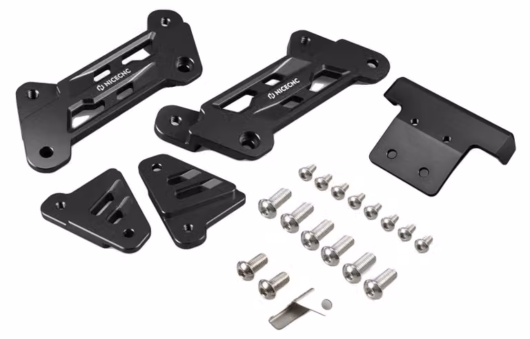 Rialzo per sedile, aumento di altezza di 5 cm, alluminio leggero, nero