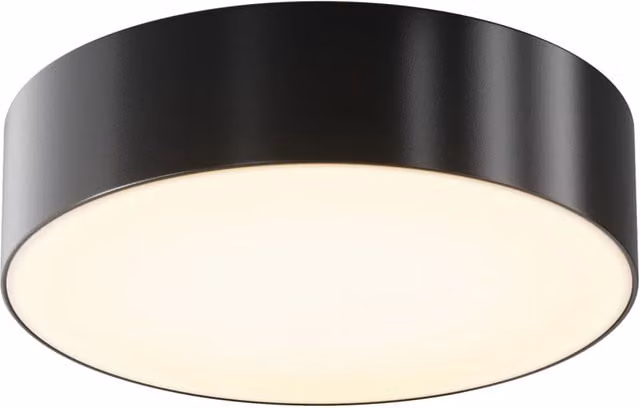 Maytoni Lampada a soffitto moderna con LED integrato in alluminio e plastica, colore nero, protezione IP65 per giardino