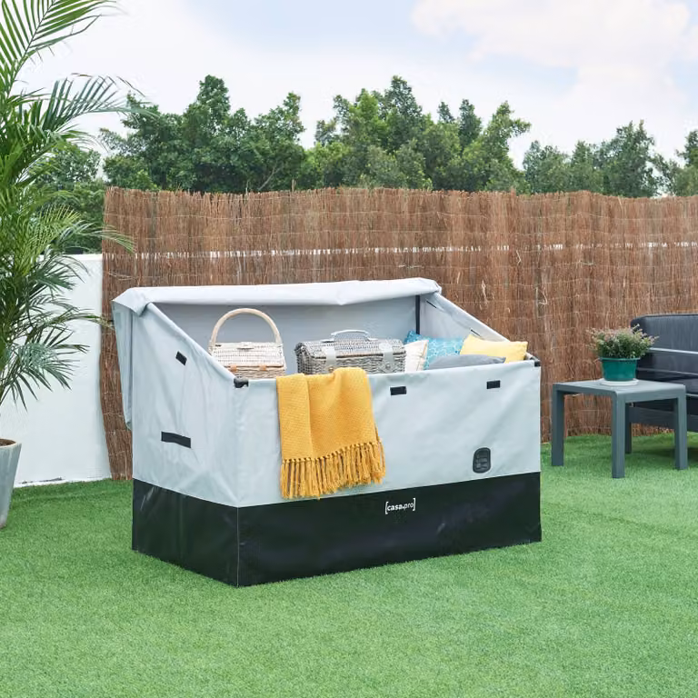 Contenitore 'Alanno' 850 L Acciaio 147 x 86 x 109 cm Grigio / Nero