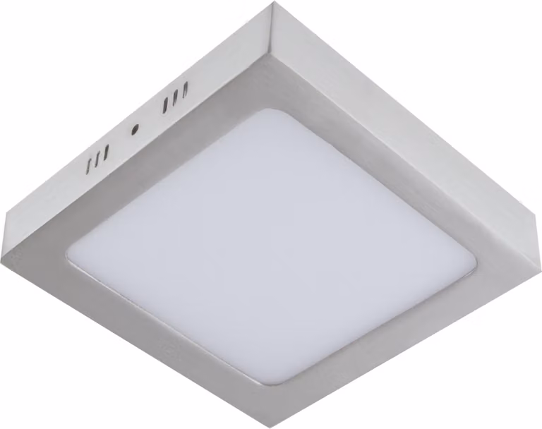 Plafoniera LED alluminio bianco neutro 4000 K 2010 lm larghezza 22,5 cm cromo bianco opaco angolare
