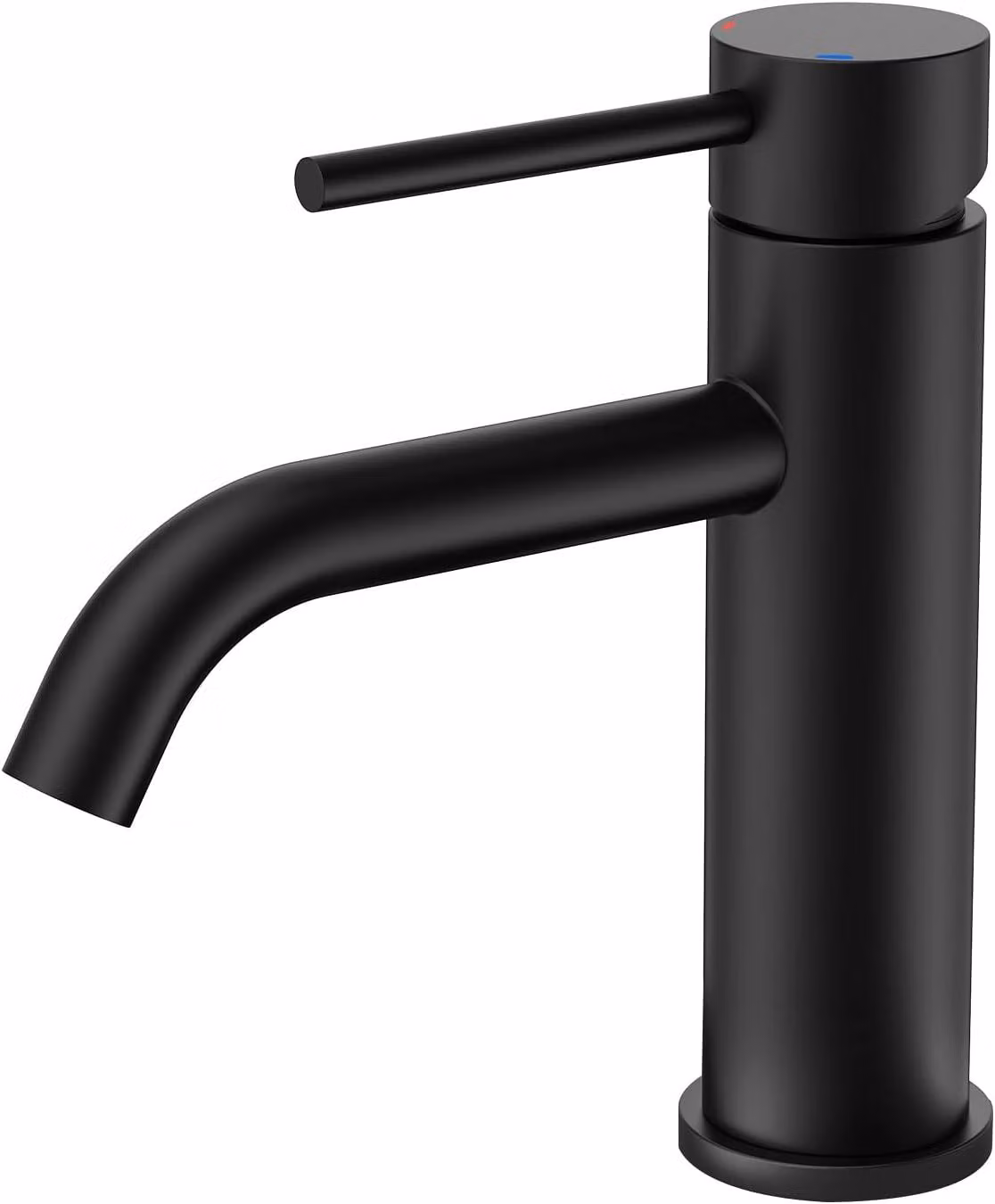 Miscelatore monocomando nero, in acciaio inossidabile 304, per lavabo da bagno