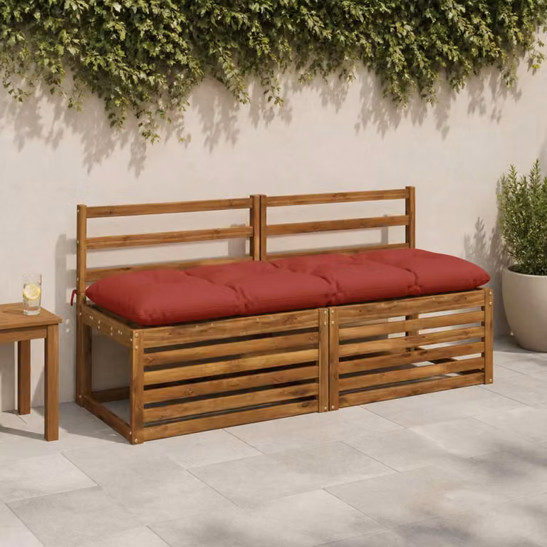 vidaXL Cuscini per Panchina VIANEN 2 pz 100% Poliestere Rosso
