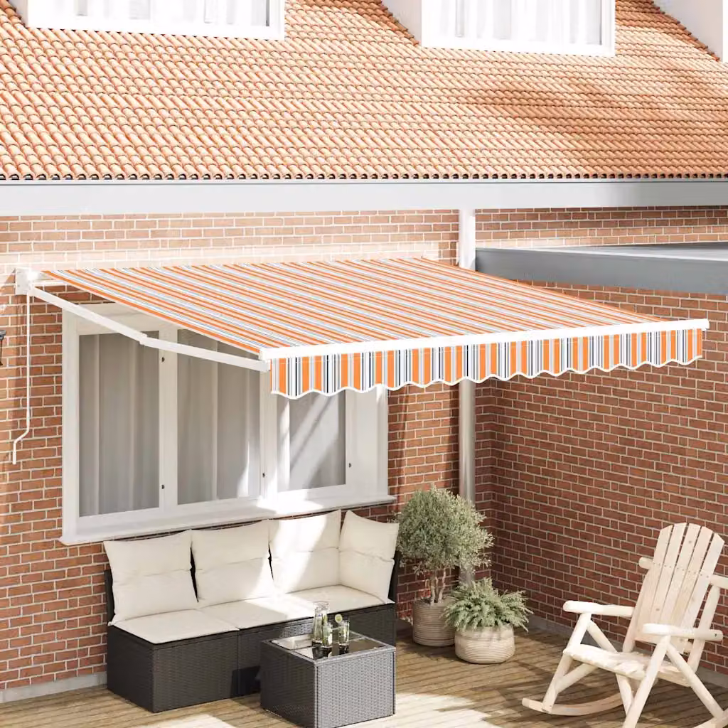 vidaXL Tenda retrattile Multicolore 300 x 250 x 165 cm