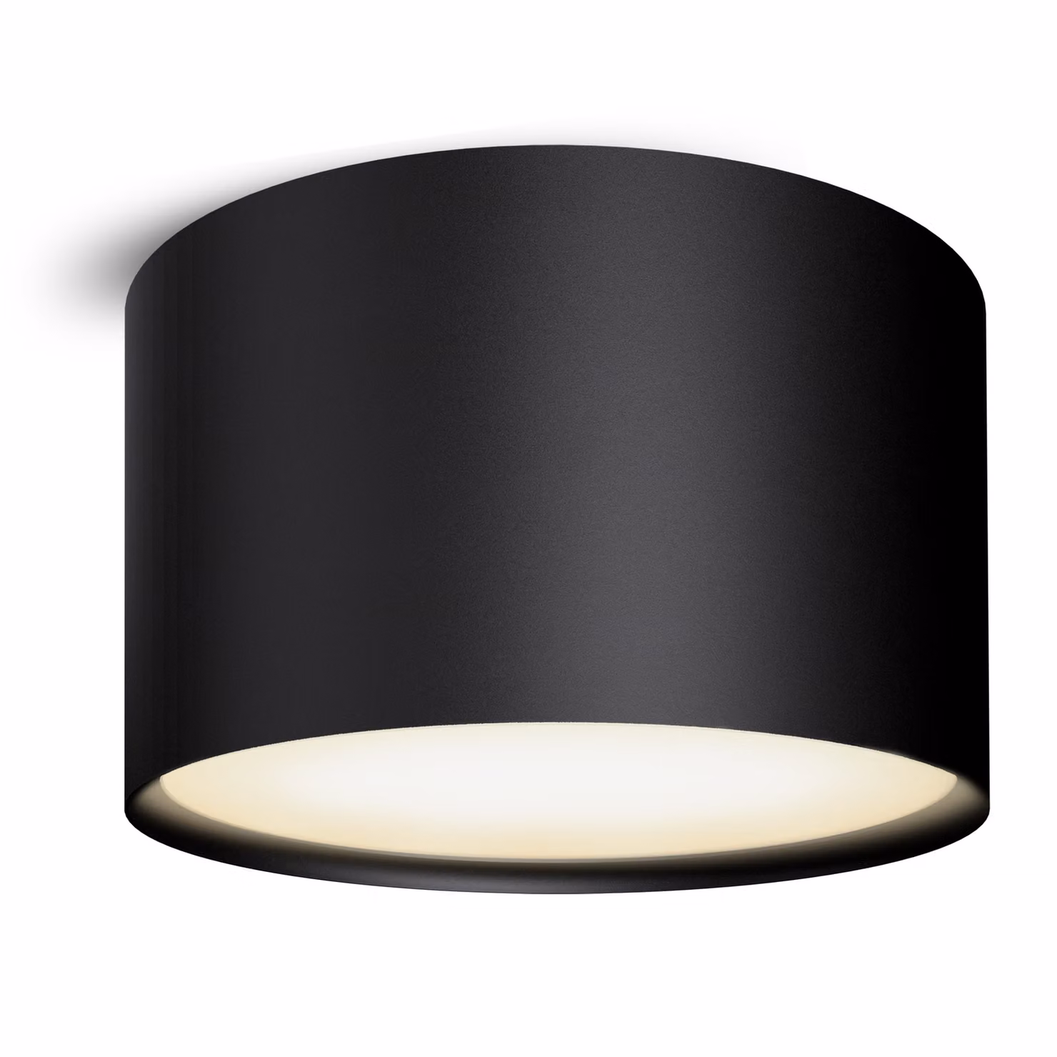 SSC-LUXon faretto da soffitto nero piatto rotondo - plafoniera a polvere LED 230V - plafoniera di design bianco caldo 6W