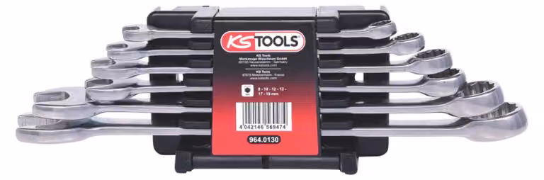 KS TOOLS ACCIAIO INOX Set di chiavi combinate, angolate, 6 pezzi ( 964.0130 )