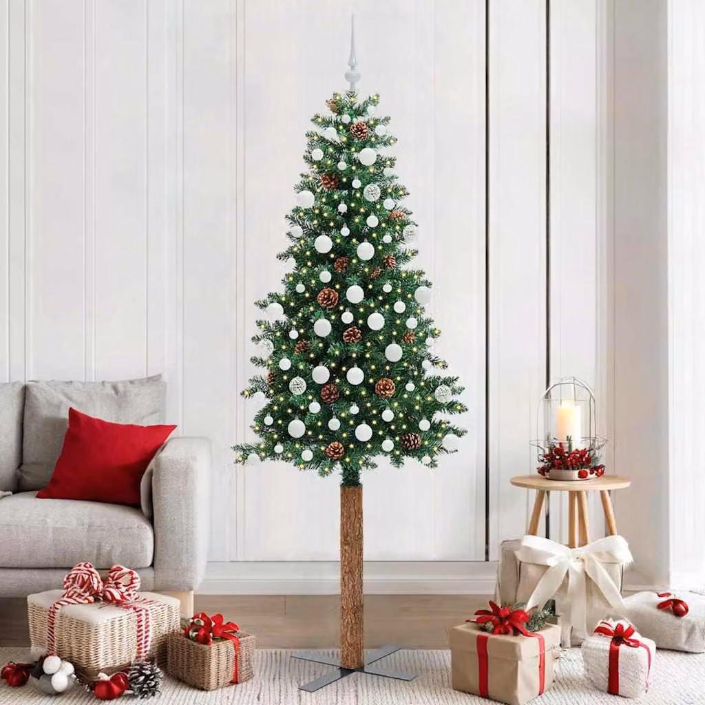 Maison Exclusive - Albero di Natale sottile, colore verde, 210 cm
