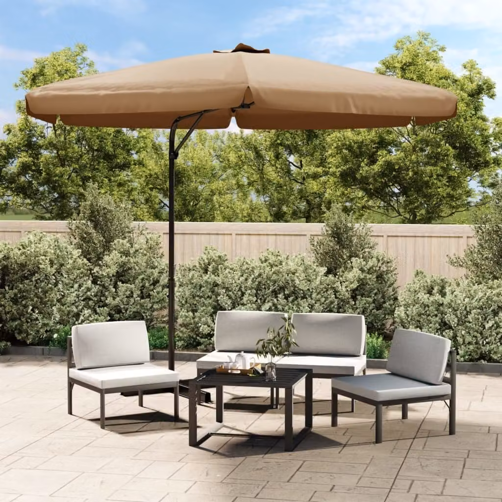 Maison Exclusive - Ombrellone con palo in acciaio 300 cm Taupe
