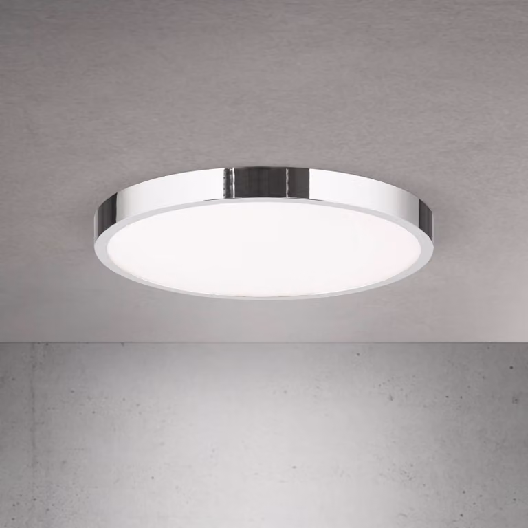 ORION Plafoniera a LED Disc, dimmerabile, Cromo / Argento, Soggiorno / Sala da pranzo, Alluminio, Moderno, Plafoniera LED